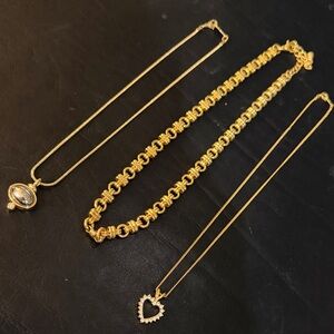 Elegant Gold Tone Necklace Sets